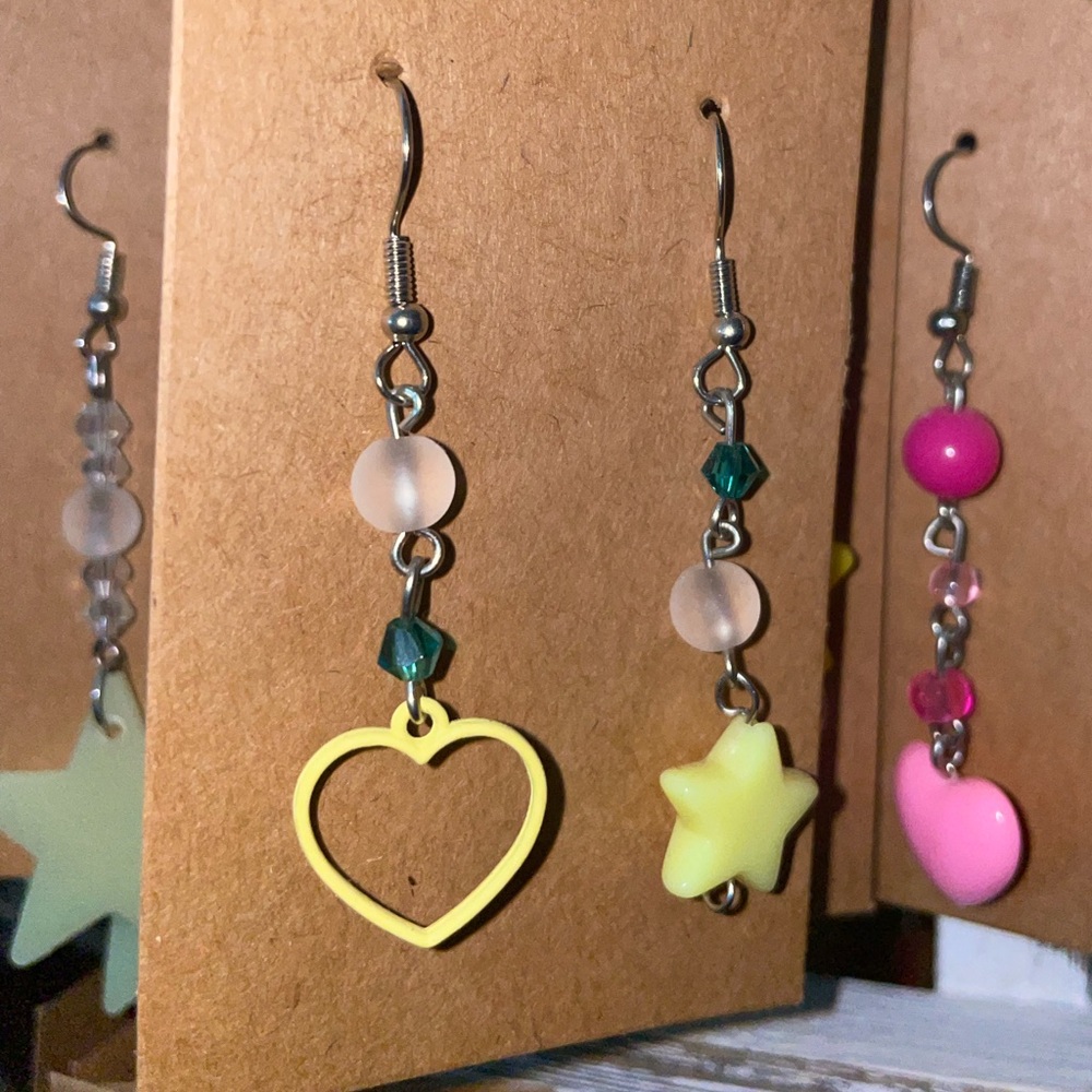 Night time is my time dangle earrings